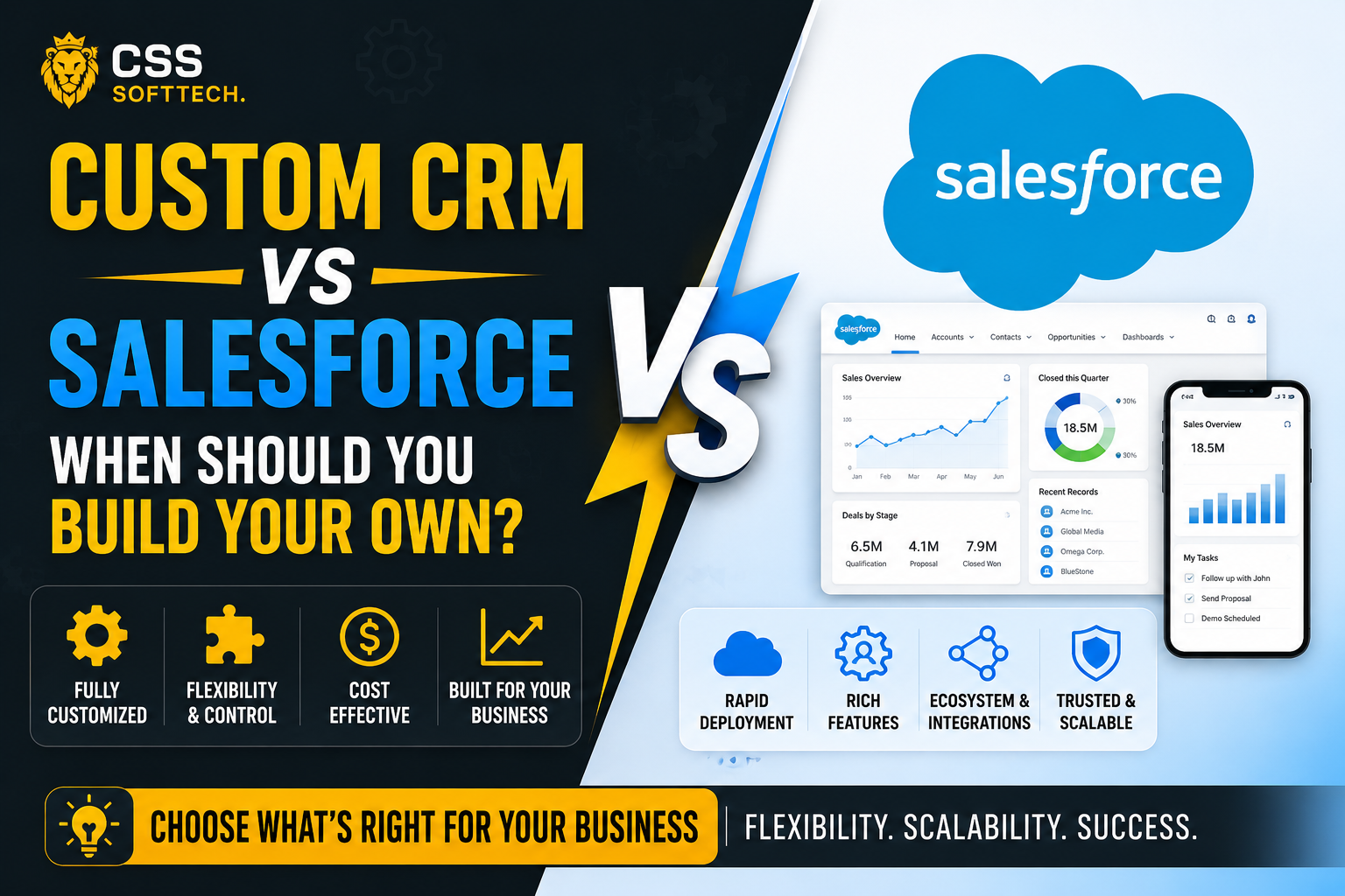Custom CRM vs Salesforce
